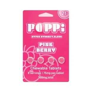 Poppi 7OH Pink Berry — Best 300mg Extract Tablets (4ct / 75mg)