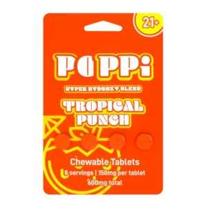 Poppi 7OH Tropical Kush — Best 300mg Extract Tablets (4ct / 75mg)